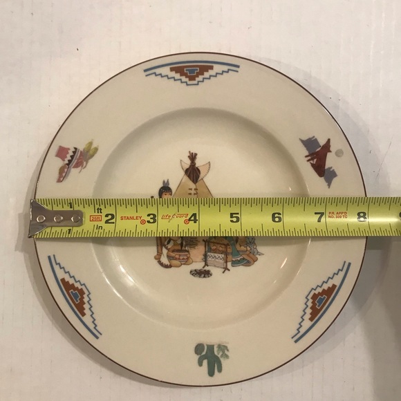 Set Of 4 Meiwa Art ‘Indian Village’ Salad Plates 8” - Picture 6 of 6